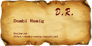 Dombi Remig névjegykártya